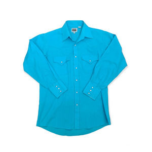 Vintage Fly Cattleman Western Men's Pearl Snap Shirt Rodeo Size 15/32 Blue59.99